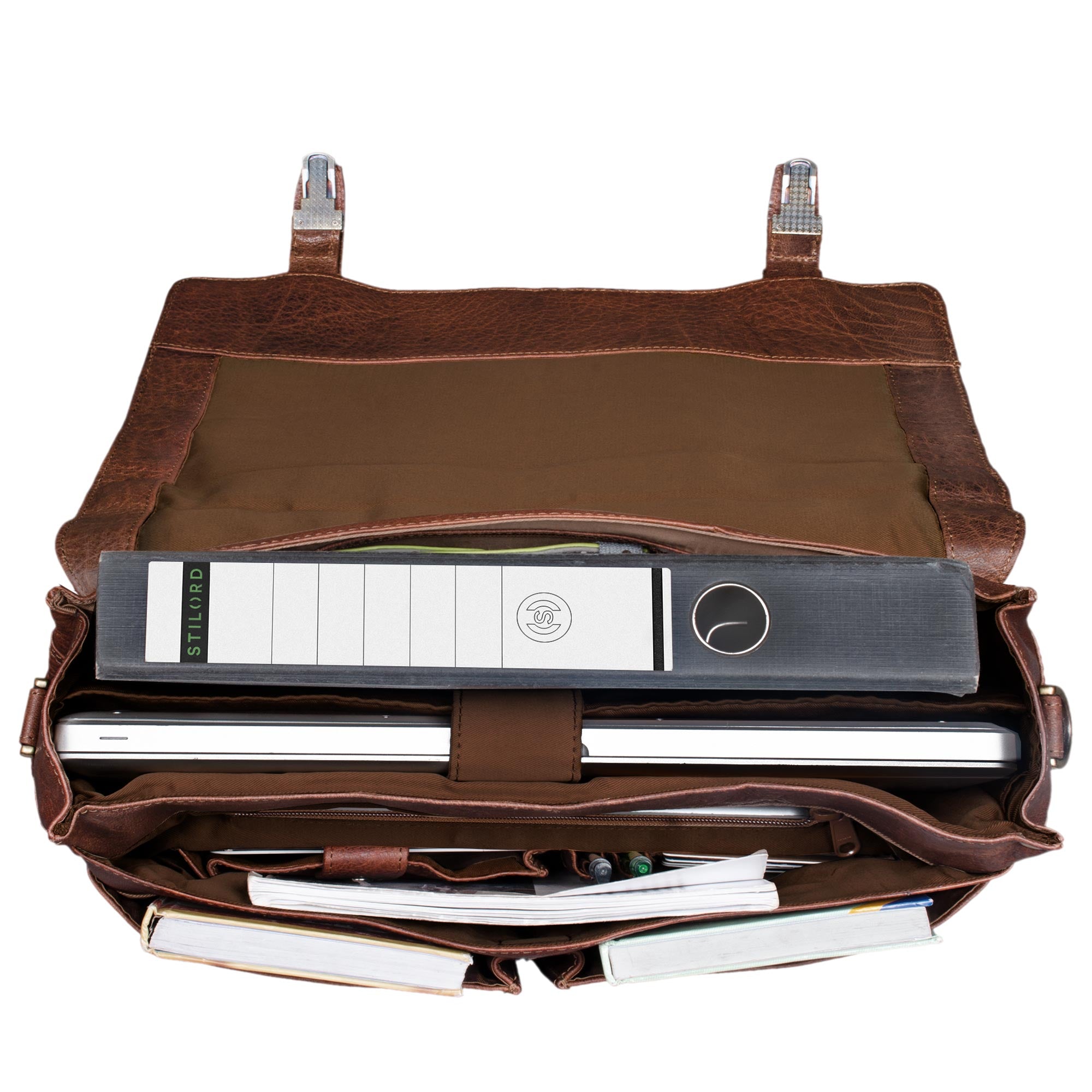 Braune Ledertasche Umhängetasche Herren