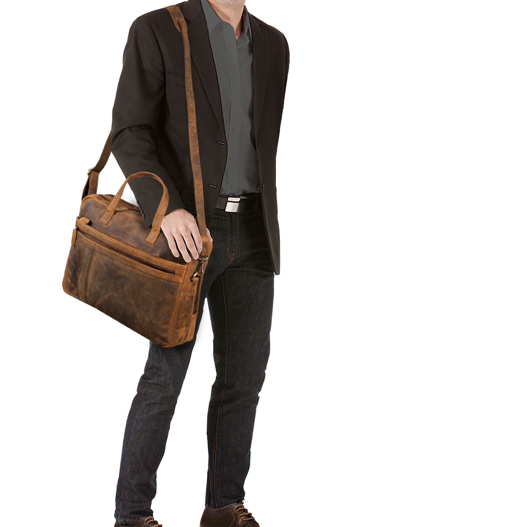 Ledertasche Business zum Umhängen Echtleder