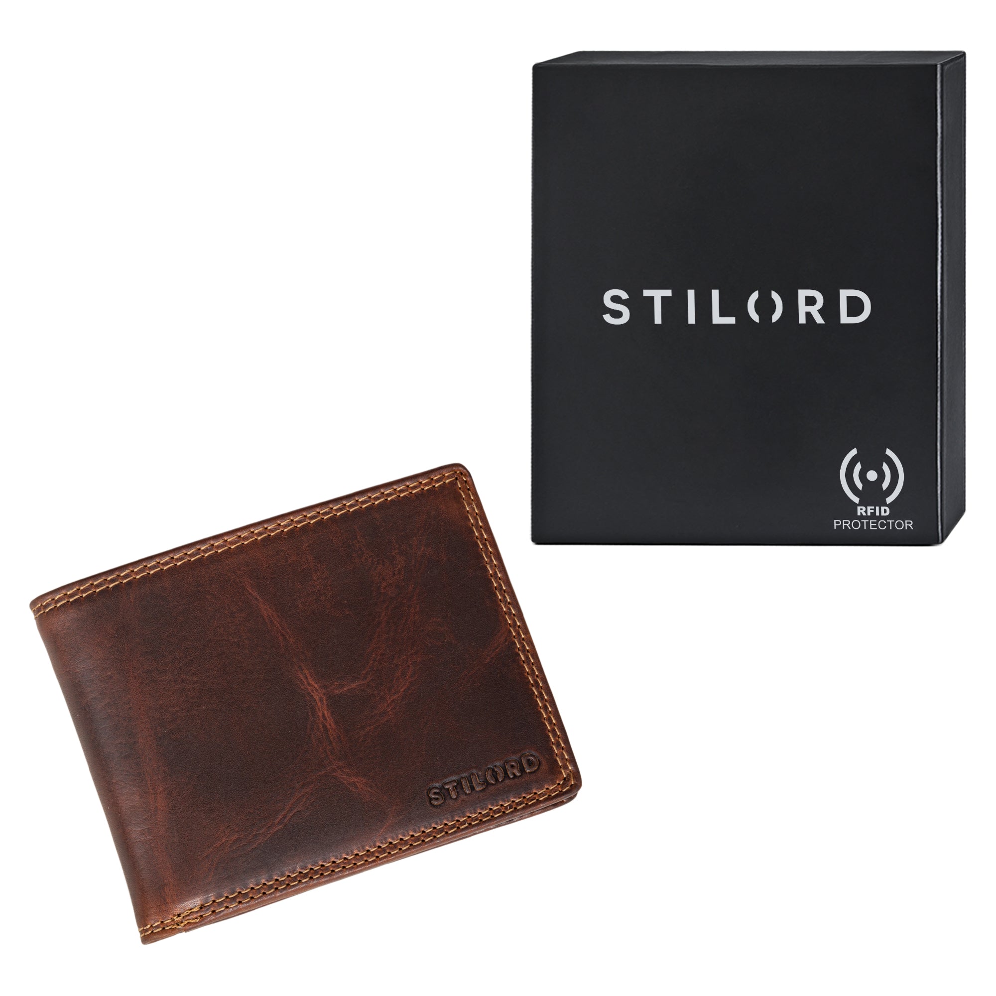 Klassisches Portemonnaie Leder in braun