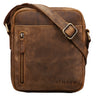 "Kennedy" Malá Kožená Taška přes Rameno Vintage Messenger z Pravé Kůže