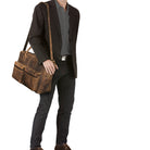 Ledertasche groß braun Herren Damen