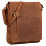 "Paul" Kožená Pánská Taška Rameno Vintage Styl Messenger Bag Vertikál