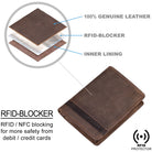 Leder Geldbörse mit RFID Schutz braun