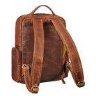 Schulrucksack Leder braun