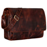 Vintage Umhängetasche Herren Leder Bordeaux Braun
